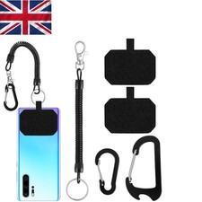 Anti-Theft Phone Tether Lanyard with Carabiners - Secure Your Smartphone, Black