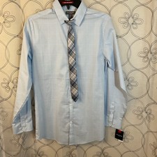 Boys Van Heusen Blue Button Dress Shirt Size XL 18/20