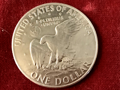 Vintage 1972 D One Dollar Liberty Eisenhower Coin Flying Eagle