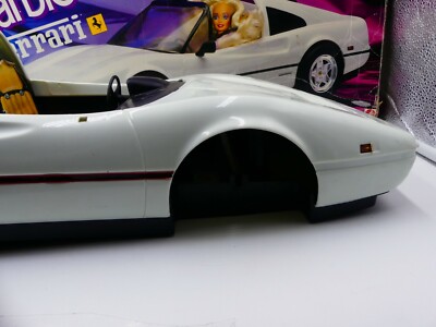 Vintage 1986 Mattel Barbie White Ferrari 328 Convertible Car 21