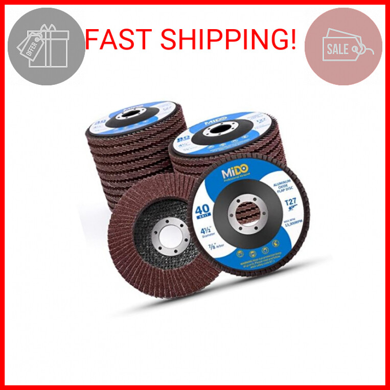 Flap Disc 4 1/2 inch 20 Pack for Angle Grinder Sanding Disc Assorted Grit 40 60