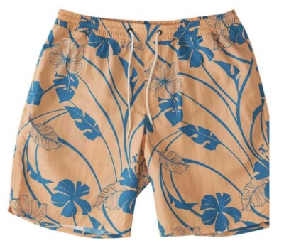 Quiksilver Waterman Mens Paradise Harbor Volley S Canteloupe Paradise Vol S