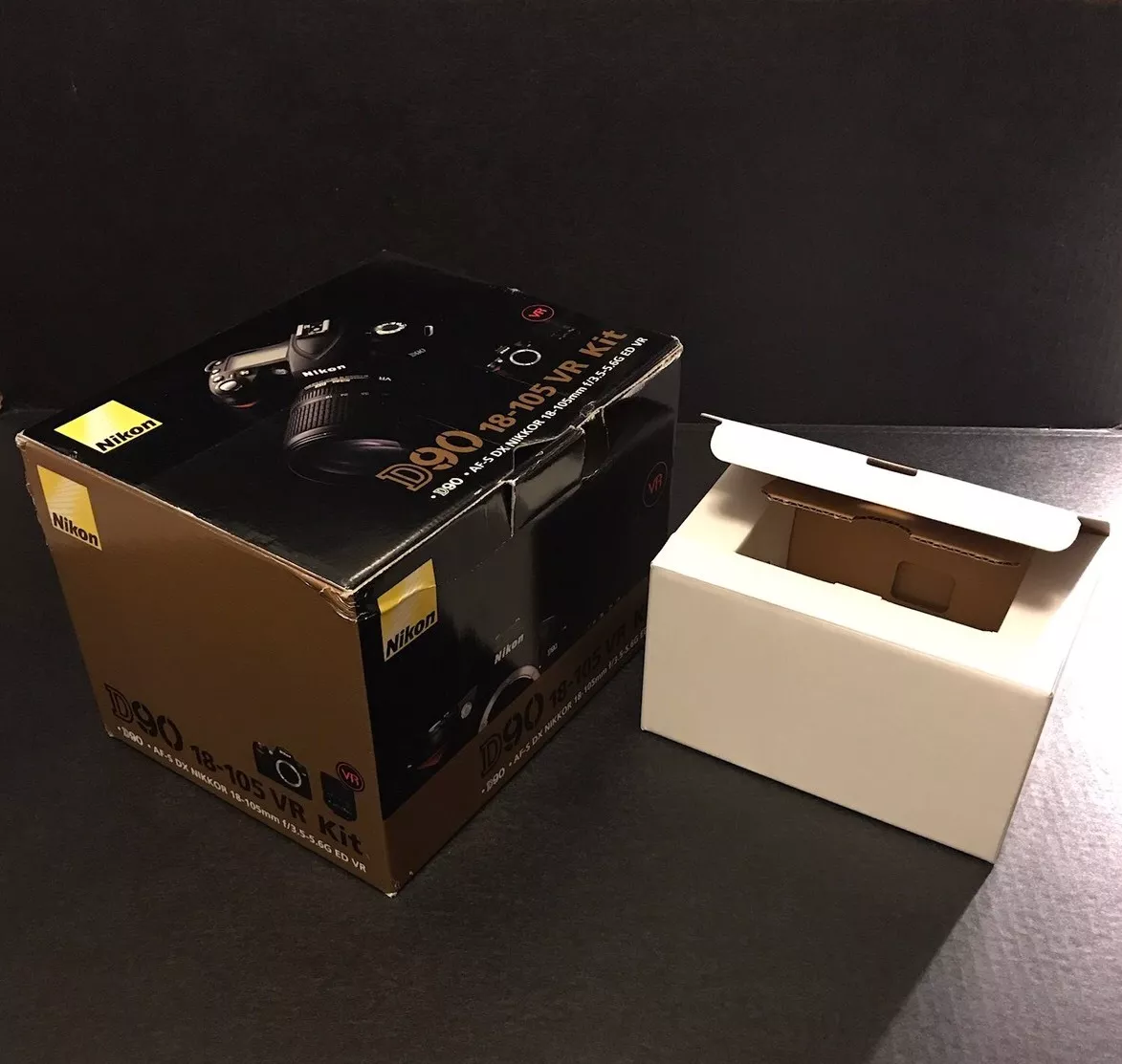 Nikon D90 18-105 VR DSLR Camera Kit - EMPTY BOX ONLY - NO CAMERA OR LENS