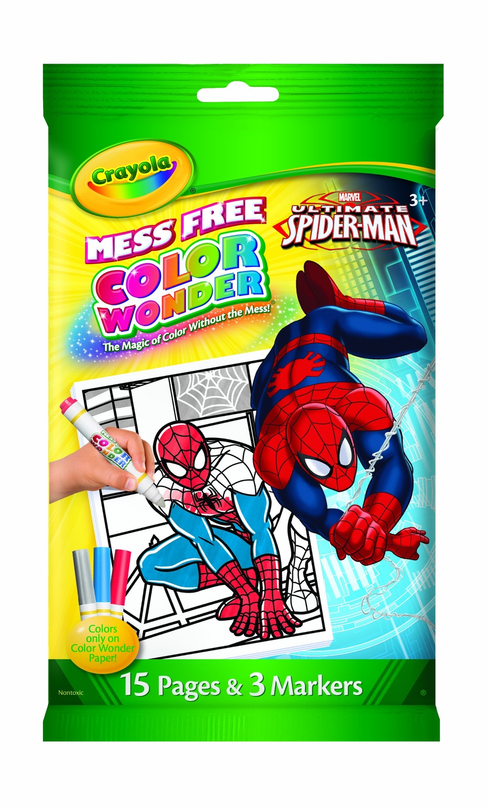 Crayola Color Wonder Spiderman Mini Coloring Book and Marker