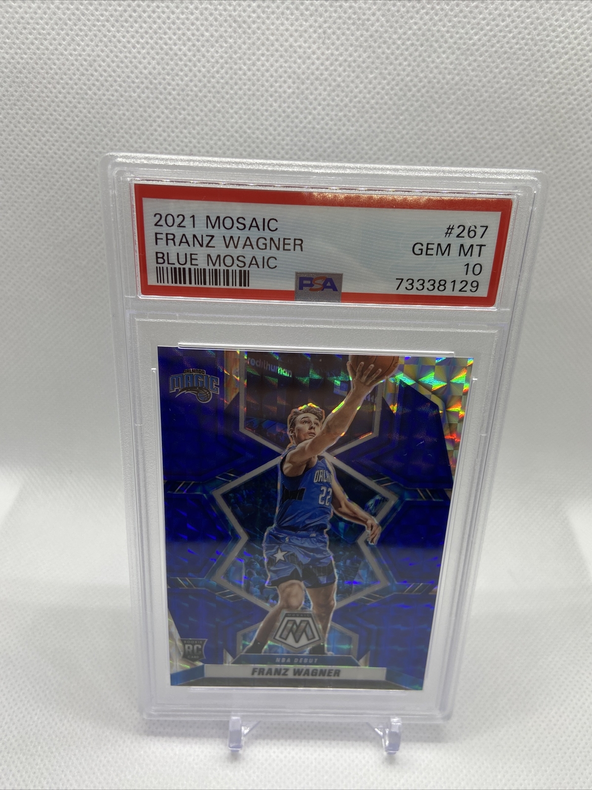 2021 Panini Mosaic 267 Franz Wagner Blue Mosaic /99 psa 10 RC POP 3