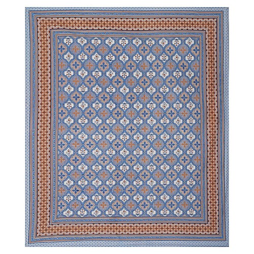 Loom N Bloom Jaipuri Hand Screen Print Cotton 1 Bedsheet 2 Pillowcover "90x108" - Picture 2 of 4