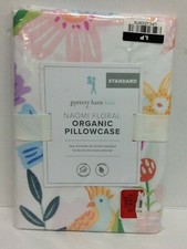 Pottery Barn Kids Naomi Floral Organic Bed Pillow Case cover Standard New Multi
