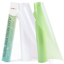 HTVRONT Clear HTV Vinyl Sublimation Glossy/Matte for Light-Colored Cotton Fabric