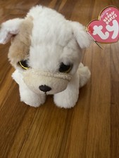 TY Beanie Baby - HOUGHIE the Bull Dog (6 inch) (Extra Ukraine PEACE Tag) MWMTs