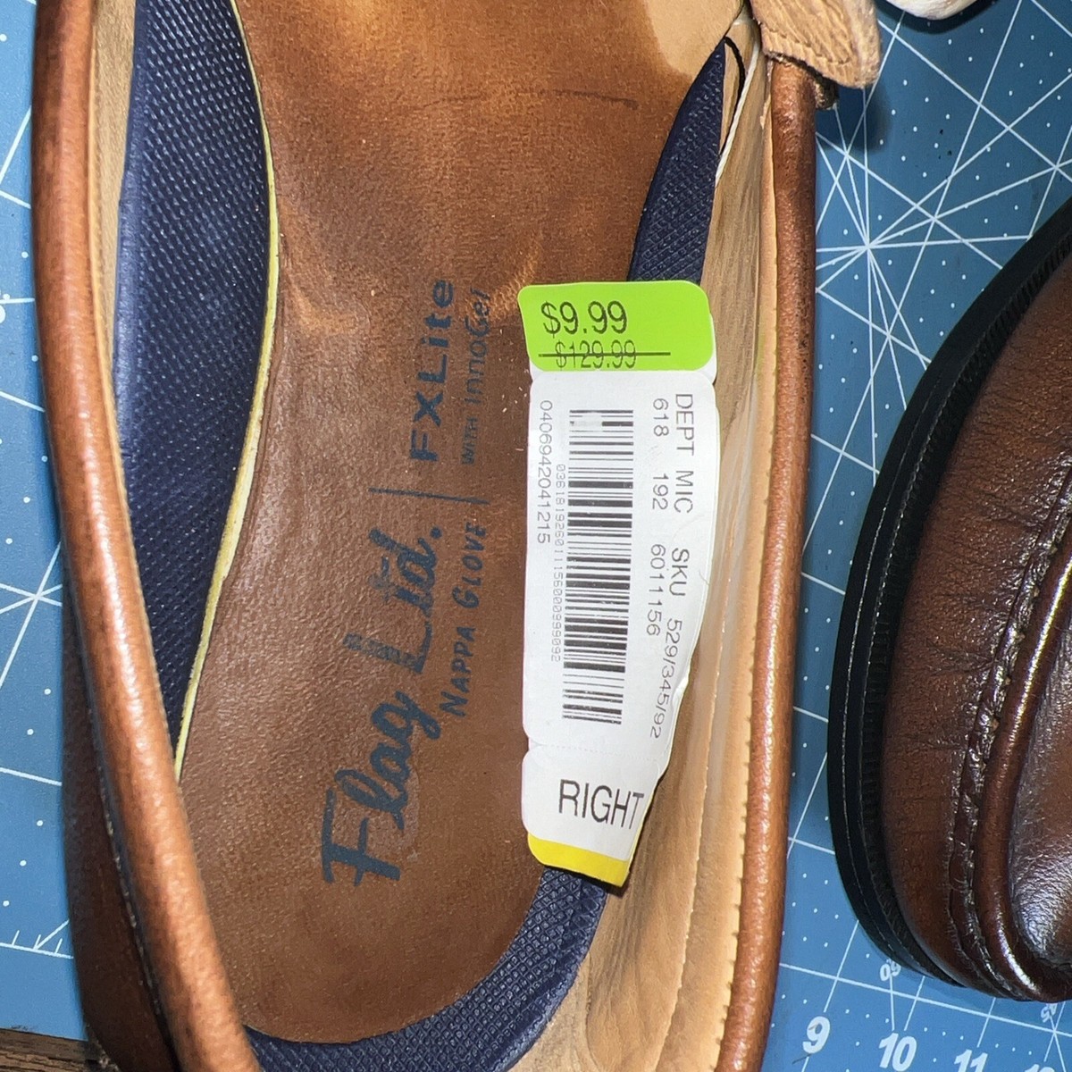 Flag Ltd Woven Leather Loafers Brown 9M Slip On Casual Comfort Flag LTD. Men main image 3