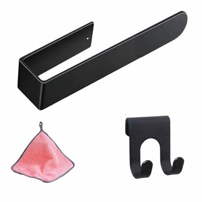 1 Towel Holder(Towel Bar,Towel Rail) with 1 Hook Used mid size antirust steel
