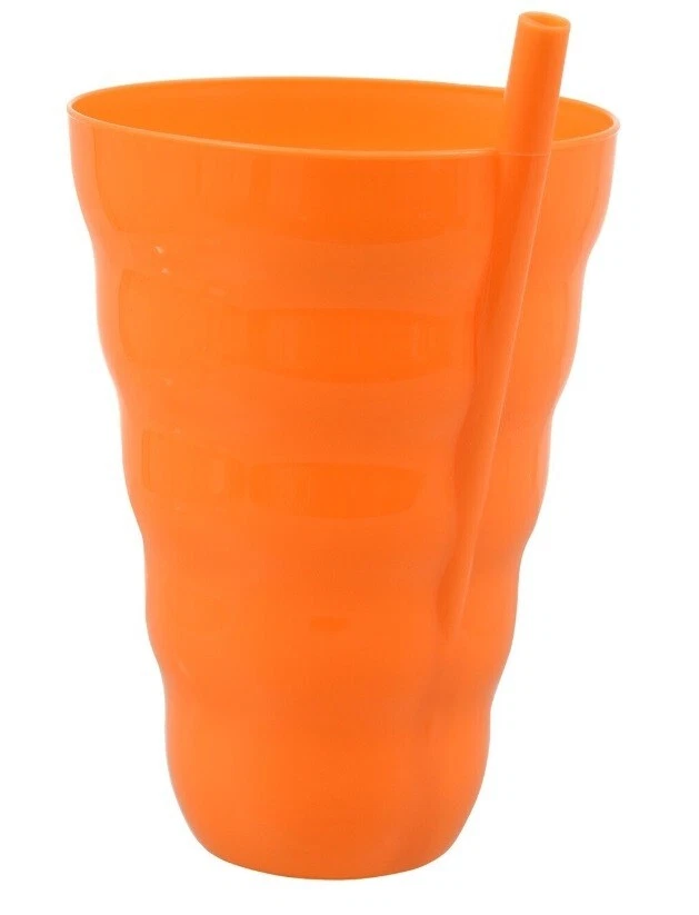 SET OF 5 Plastic Sip-A-Tumbler with Built-In straw, 22 Oz / 650 mL BPA FREE CUPS - Image 2 of 4