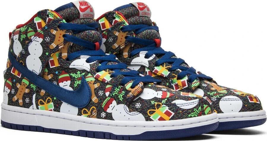 Size Nike Concepts x SB Dunk Pro 2017 High Ugly Christmas
