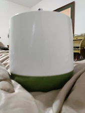 Vintage Dinex Ice Bucket King Seeley Thermos Company Silver White Green Round