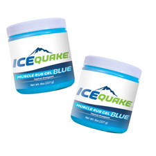 2-pak IceQuake Muscle Rub Gel 8 oz tub - fast acting relief at 7.99 per tub