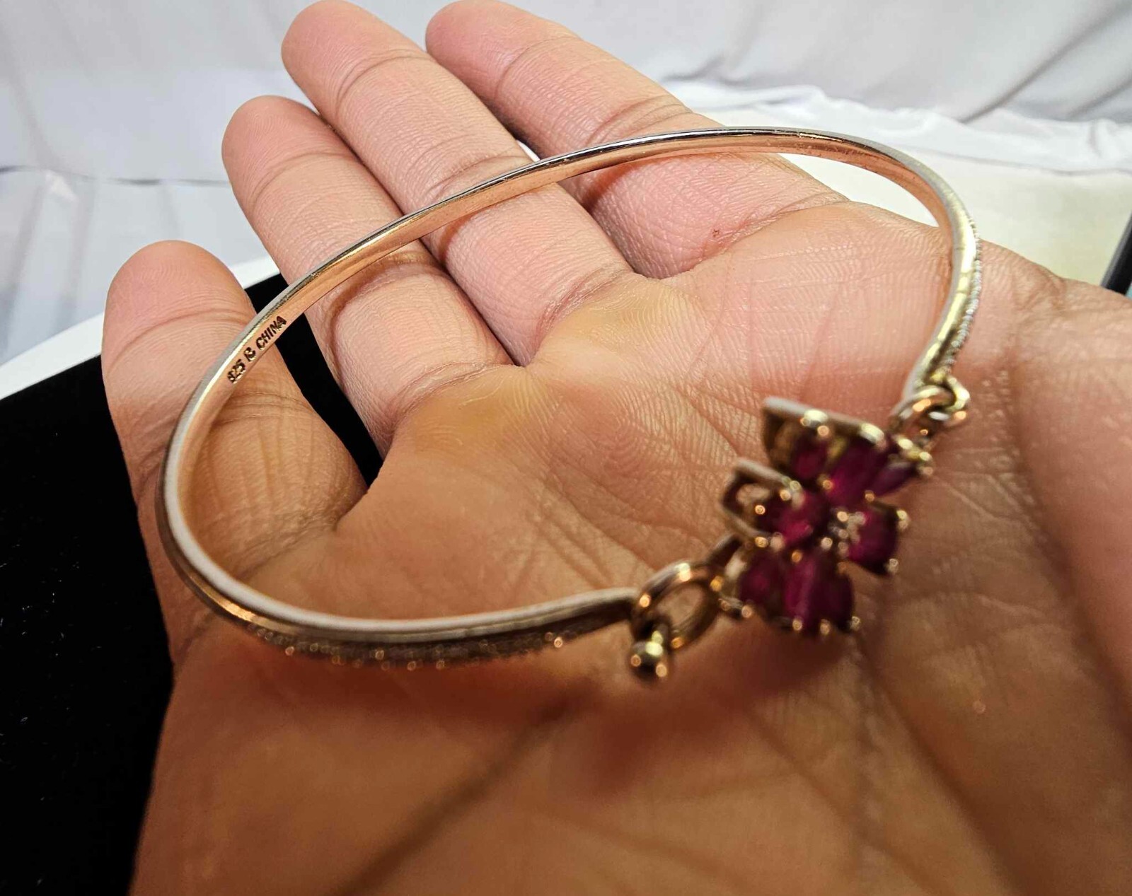 Ross Simons 925 Sterling Silver w Ruby Flower & D… - image 6