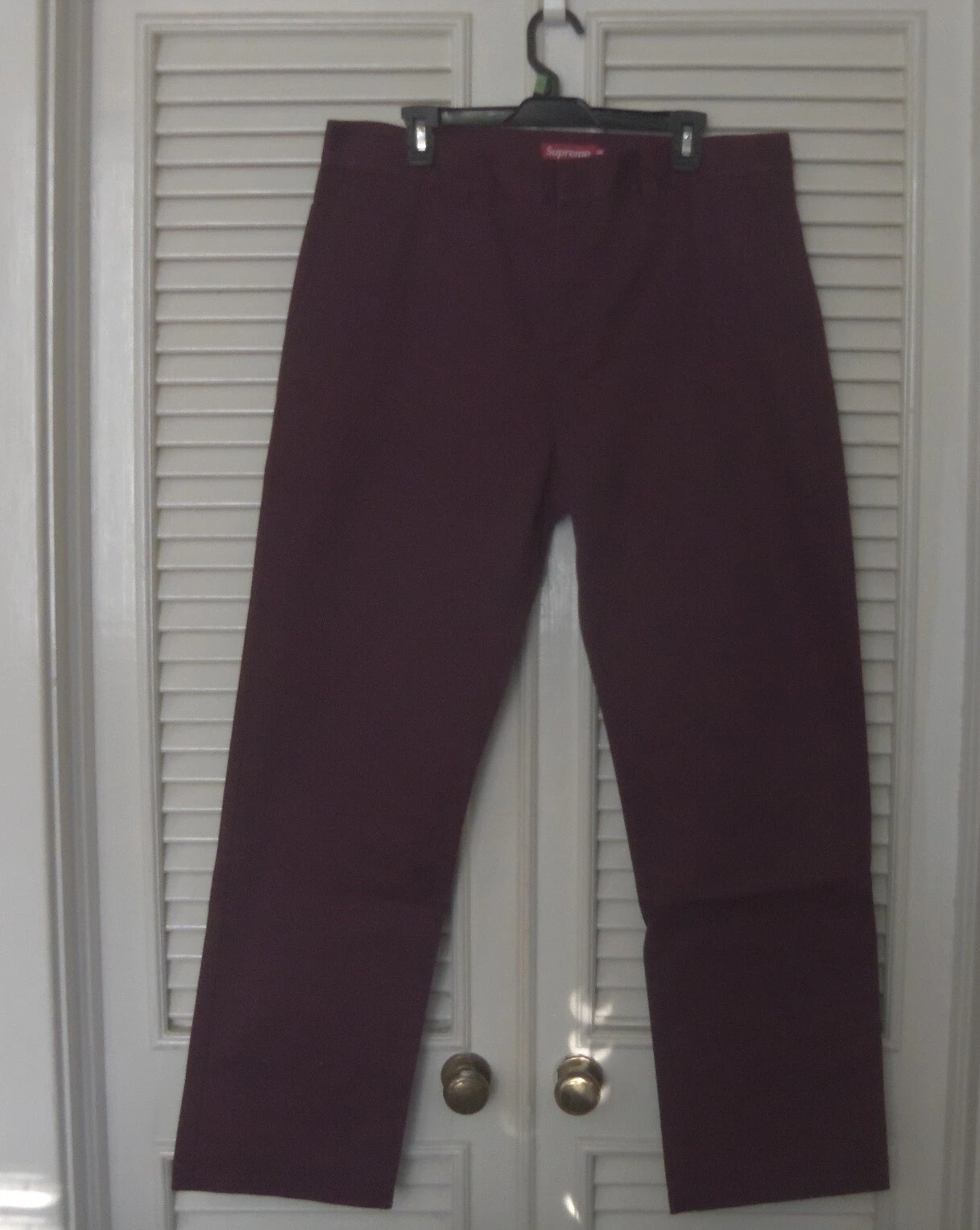 Supreme Work Pants Burgundy Size 36