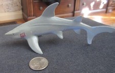 Great White Shark Hard Plastic Figure Toy 6 " Long Ocean