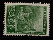 Yugoslavia 1939 1k Judicial Revenue Used (Embossed Cancel) - S33620