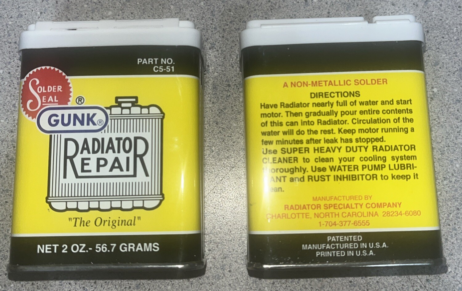 Gunk Solder Seal C5 51 Radiator Repair Powder 2 Oz Can 420l41 for sale