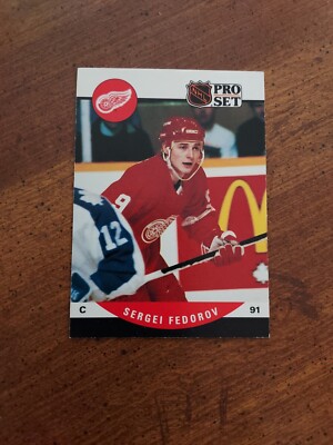 Carte De Hockey 1990 OPC - Recrue Sergei Fedorov (#19R, Armée Rouge), état Near Mint