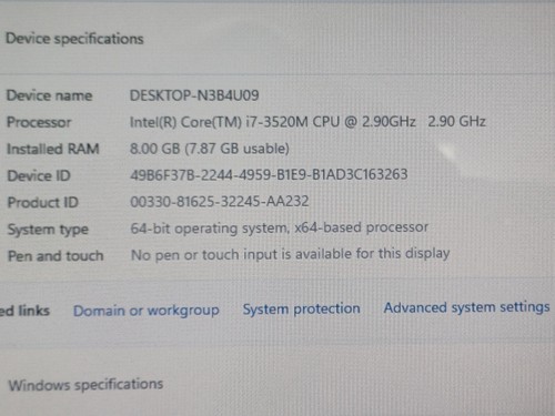 15.6INCH LENOVO G580 CORE I7 8GB 180GB SSD WIN 11 PRO/OFFICE 2019 - Picture 6 of 15