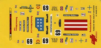 Porsche 911 Carrera Rs N°69 Harley Davidson The Mans 1975 Decals 1/43 Range