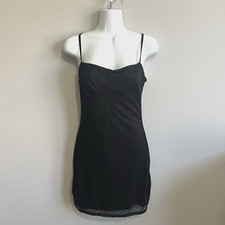 H&M Divided Size S Black Lace Slip Bodycon Mini Dress with Spaghetti Straps