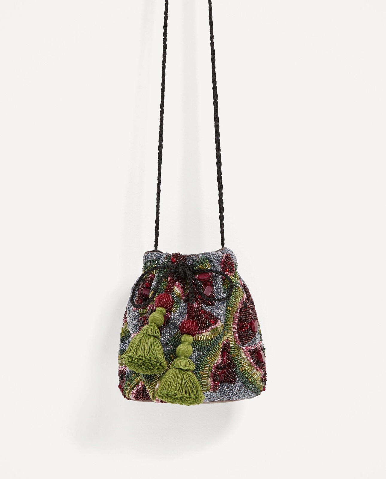 ZARA Beaded Watermelon Pouch Crossbody Bag Multicolored | eBay