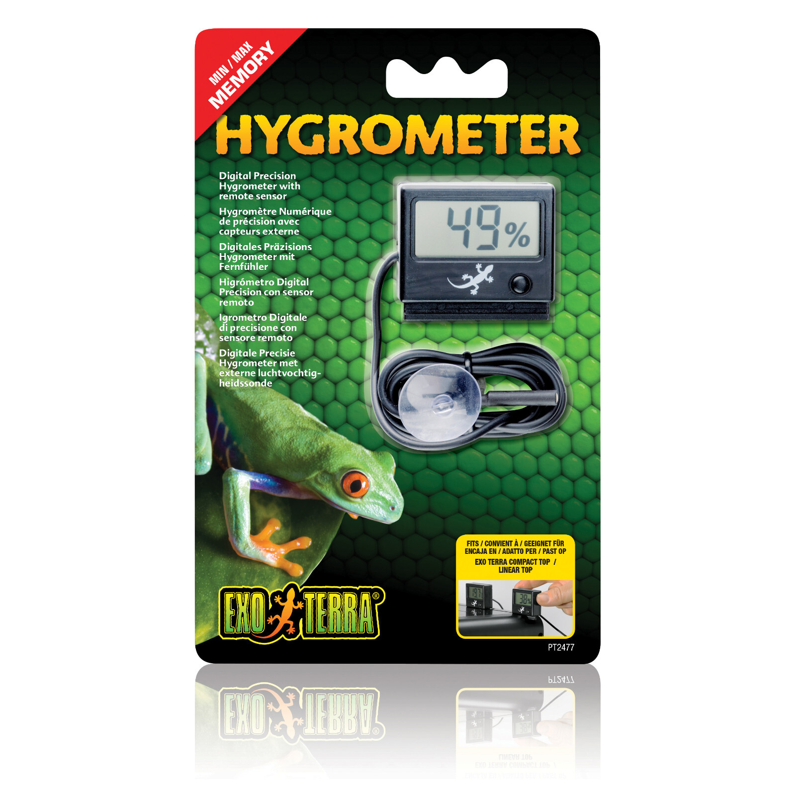 EXO TERRA DIGITAL HYGROMETER ACCURATE MEASUREMENT REPTILE VIVARIUM