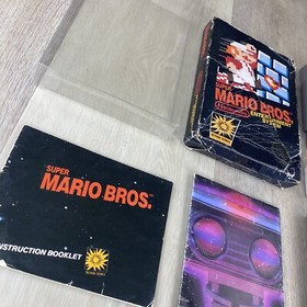 Super Mario Bros NES CIB Complete In Box Authentic 5 Screw Cartridge - Black Tab