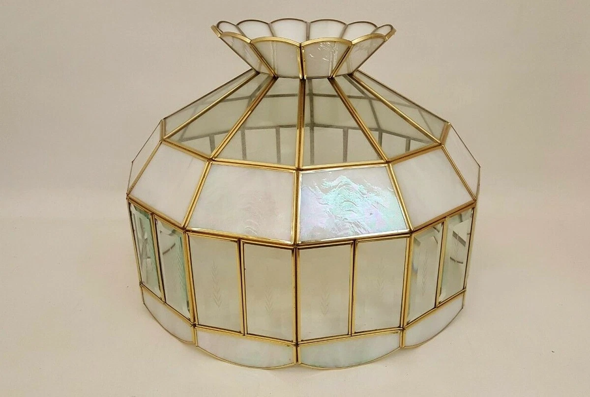 Iridescent glass cheap lamp shade
