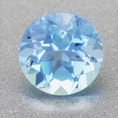 AQUAMARINE ROUND CUT LIGHT BLUE BRAZIL LOOSE GEM