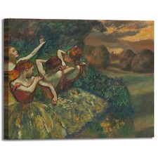 Degas quattro ballerine design quadro stampa tela dipinto telaio arredo casa