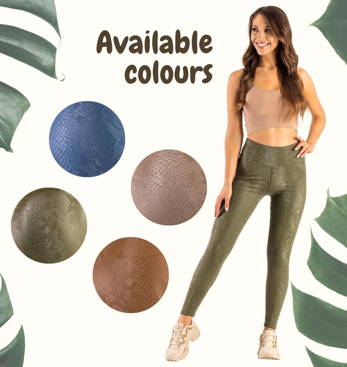 High waisted snake shop print leggings