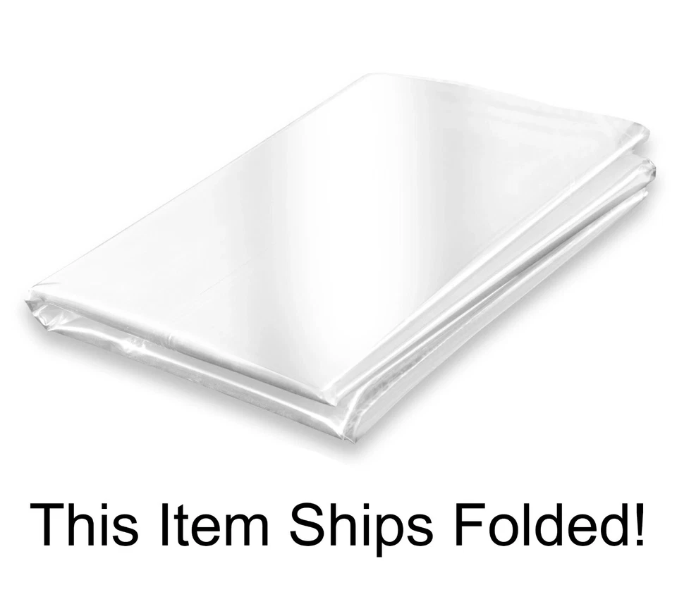 Premium Clear Plastic Vinyl Table Cover Tablecloth Protector - Sold Folded - Image 2 of 4