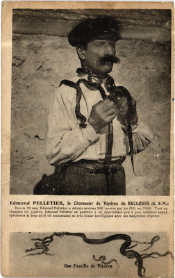 PC CIRCUS, EDMOND PELLETIER, LE CHARMEUR DE VIPÉRES, Vintage Postkarte (b55074)