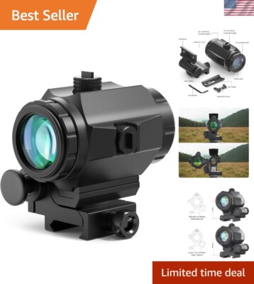 M40 3X Red Dot Magnifier with Flip to Side Mount, Focus Adjustment, Windage &...