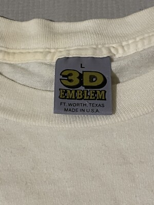 Rare Vintage Harley Davidson T-Shirt 3D Emblem 1990 Fort Worth