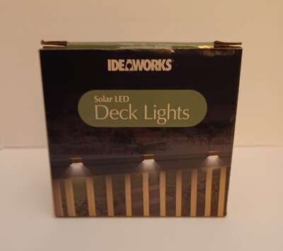Ideaworks Rechargeable Solar LED Deck Lights - Pack of 3