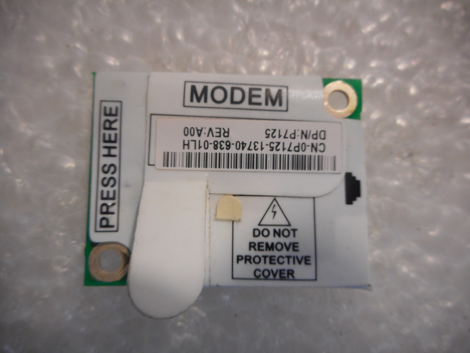 0P7125 Genuine Dell Latitude D410 D610 56K Laptop Modem Card THA01