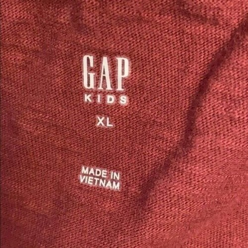 Gap Kids Tee Shirt Womens XL Red Burgandy Flip Sequin Pencil Pocket School - Picture 6 of 6