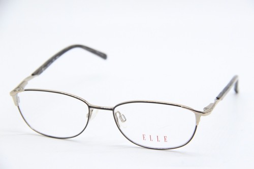 ELLE EL 13348 BROWN GOLD AUTHENTIC EYEGLASSES FRAMES 52-16