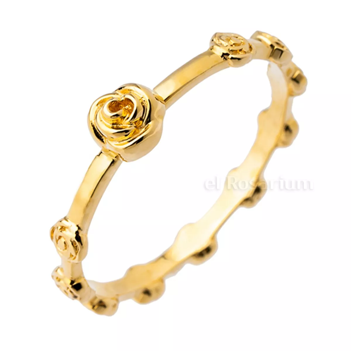 Gold Rosary Ring – Fiat Lux