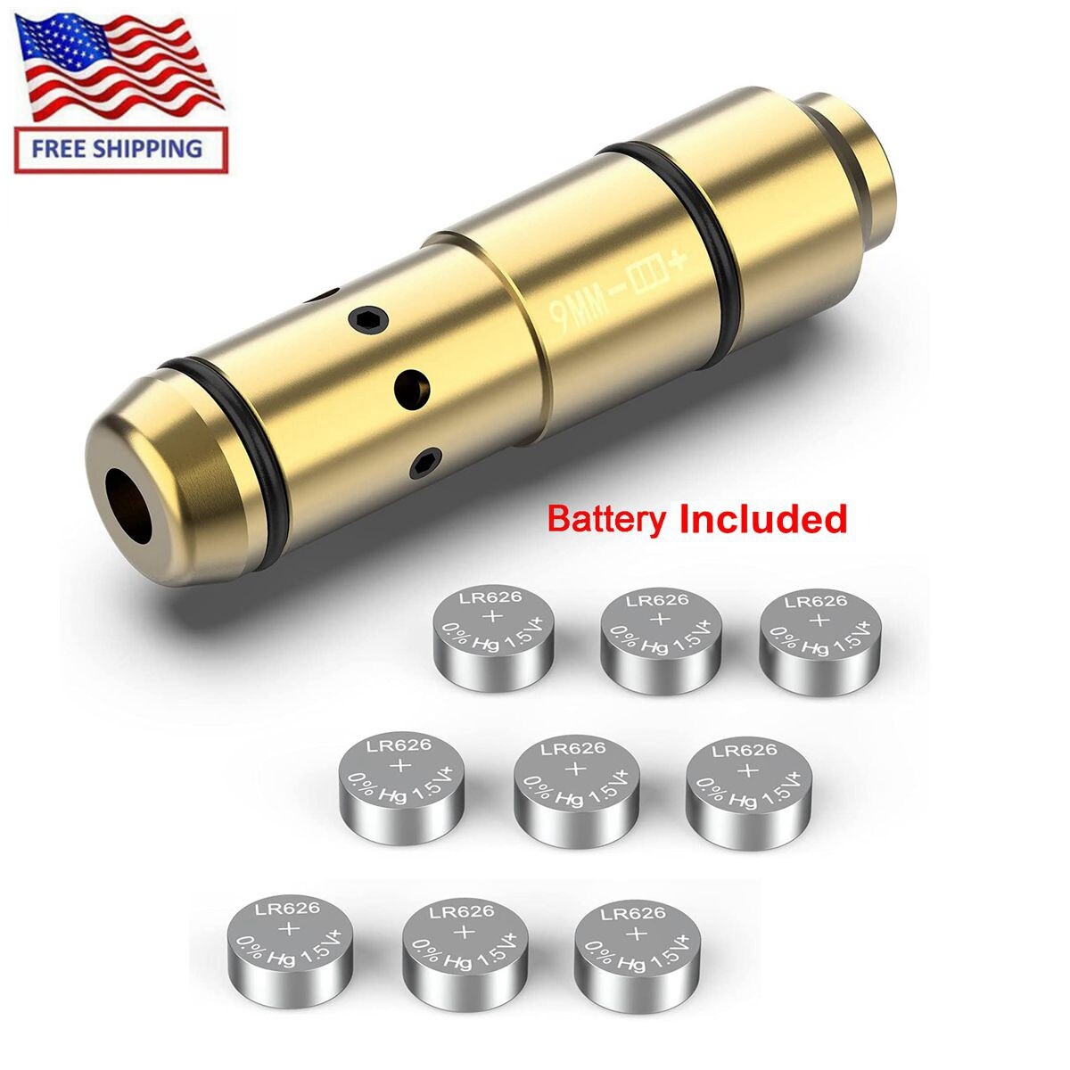 9mm Training Red Laser Bore Sighter For Dry Fire Training Rifle