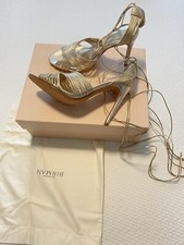 alexandre birman gold strap heels
