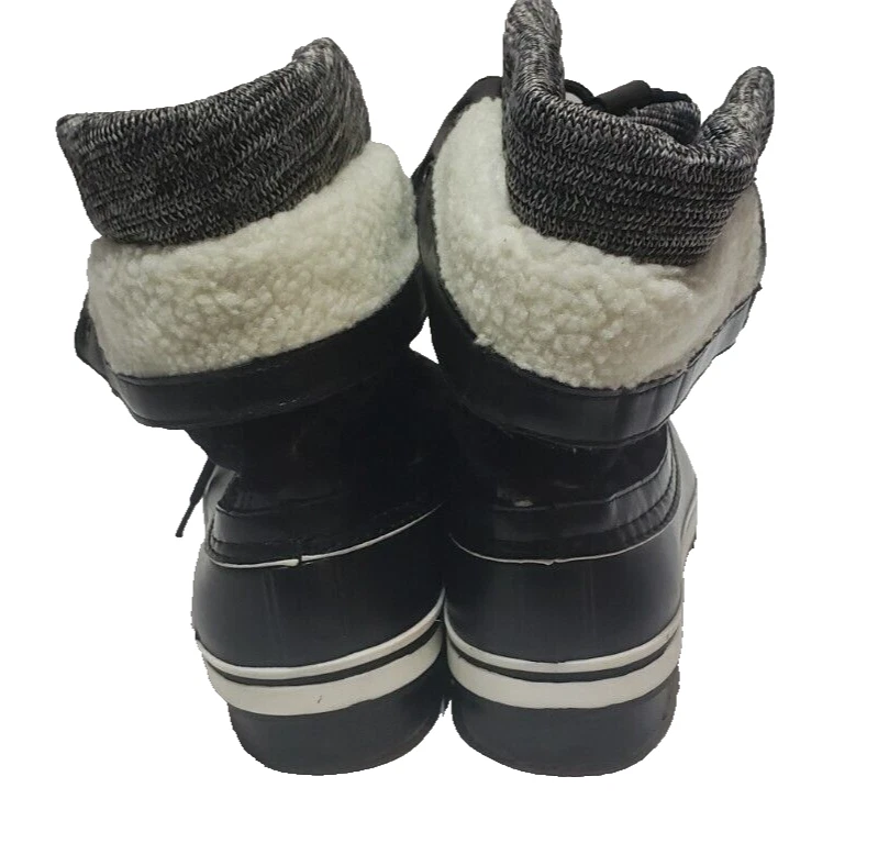Botas de invierno para mujer Forever de piel sintética negras talla 11 nuevas sin caja Foto 2 de 4