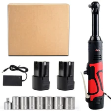 3/8" Cordless Ratchet Wrench, 6" Extended Electric Ratchet Wrench, 60 Ft-Lbs ...