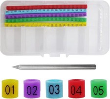 100 Pcs Numbered Bird Ring Leg Bands for Finch Canary - Diameter 3Mm