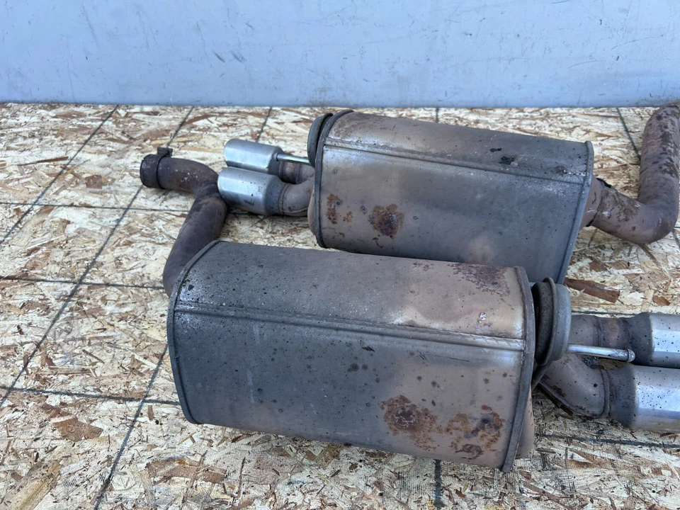 JUEGO TUBO ESCAPE SILENCIADOR SECCIÓN TRASERA IZQUIERDA DERECHA JAGUAR XF XFR OEM (2009-2015) Foto 4 de 4